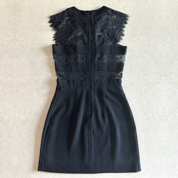 The Kooples Black Lace Insert Crepe Dress ASO Clary Fray - Picture 6 of 10